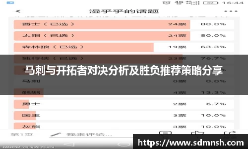 马刺与开拓者对决分析及胜负推荐策略分享